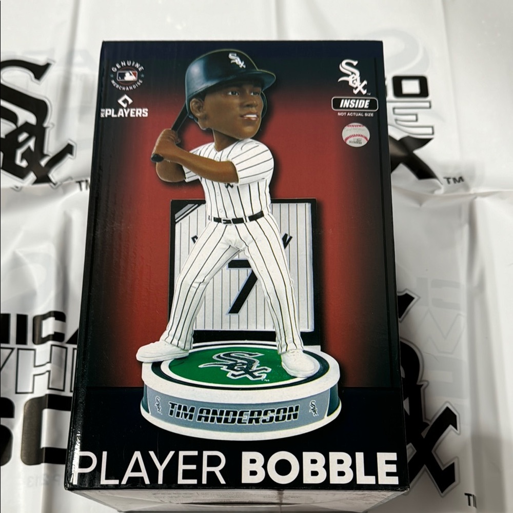 Chicago white Sox in box foco player bobble - Tim Anderson